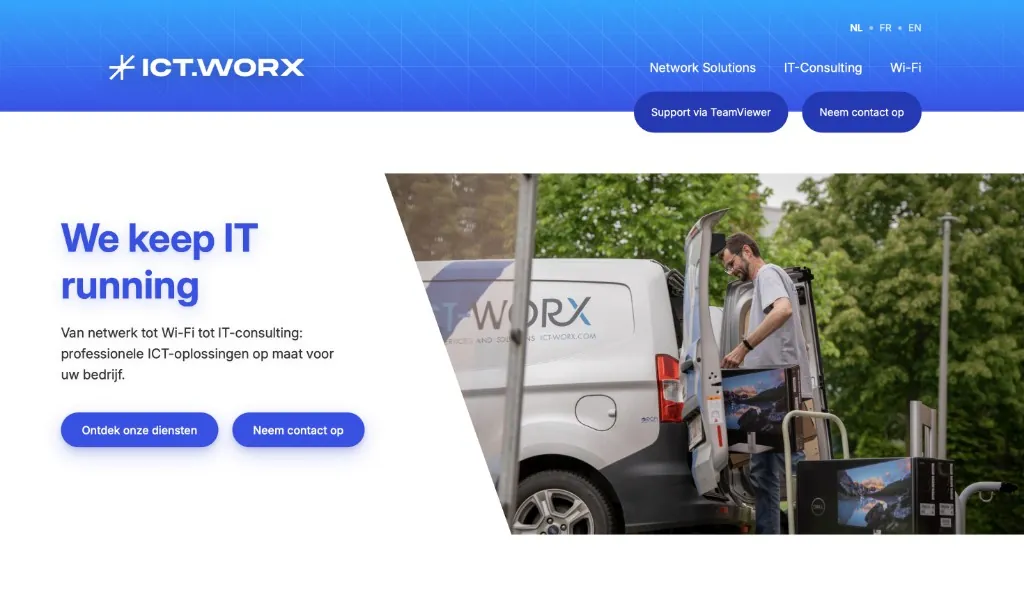 Screenshot van ict-worx.com